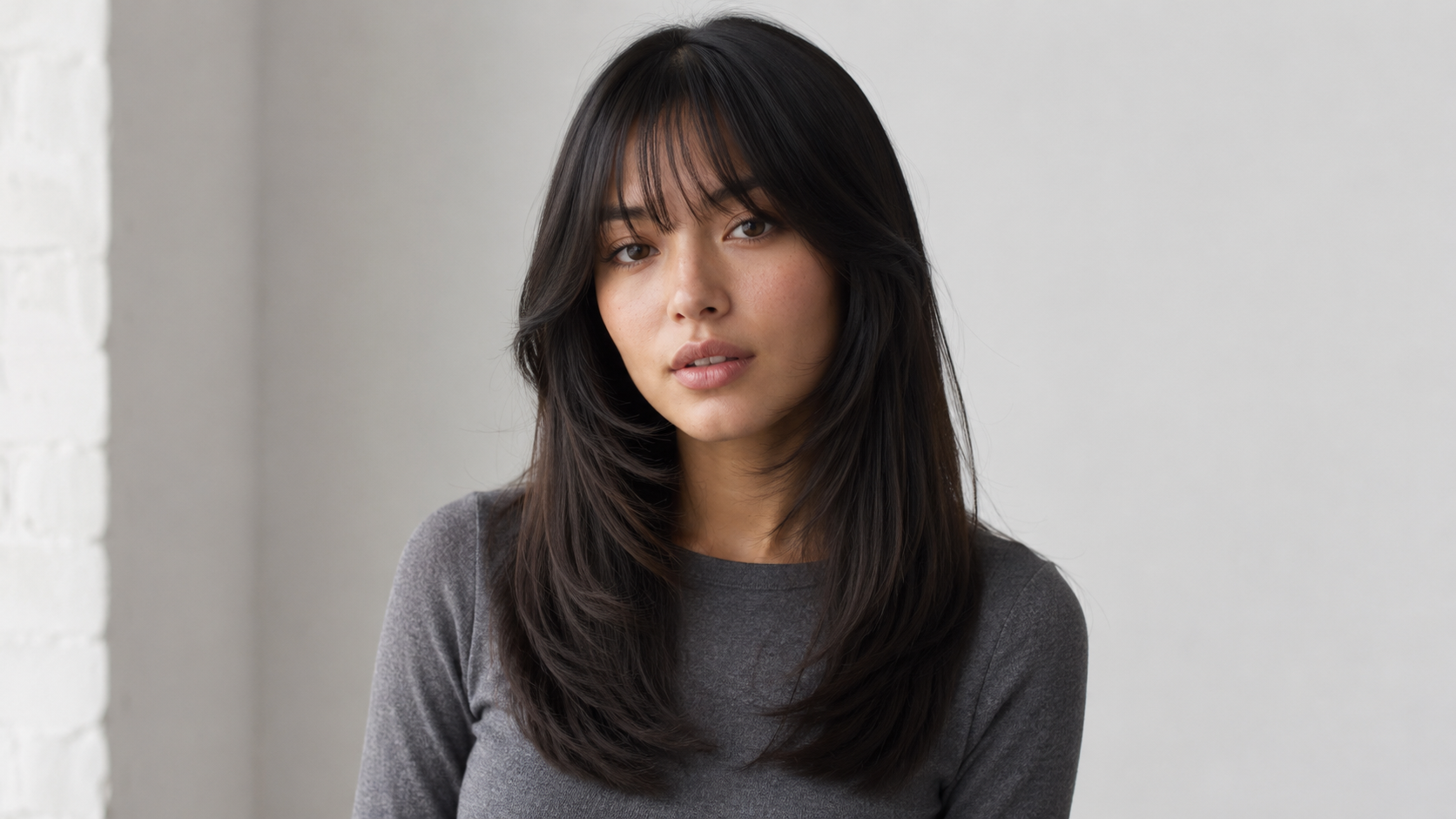 Honey Blonde Straight Butterfly Cut with Feathered Ends Butterfly Haircut Straight Hair